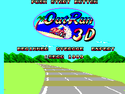 OutRun 3D title screen for Sega Master System